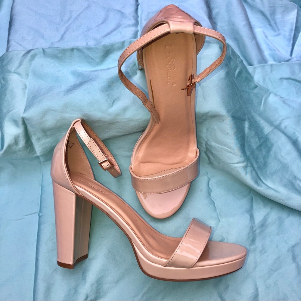 LovMark - Block Heel, Ankle Strap, Platform Sandal